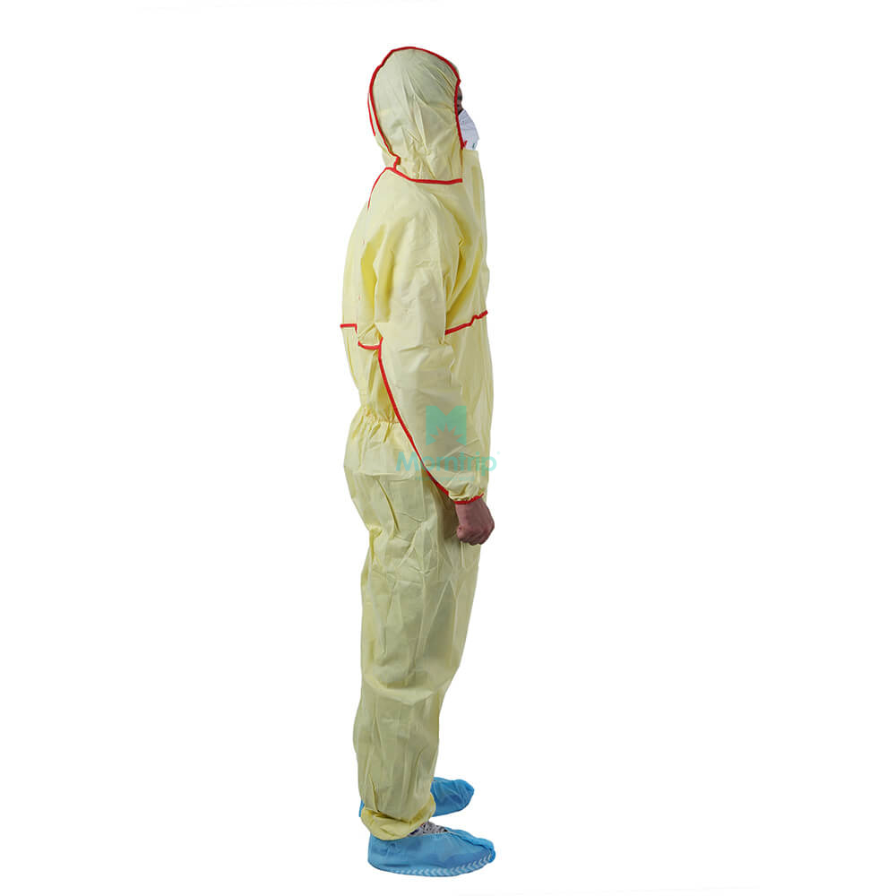 Safety Work Wear Anti Static Dustproof Panting Spraying Full Body for Industry Food Isolation Disposable Clothing