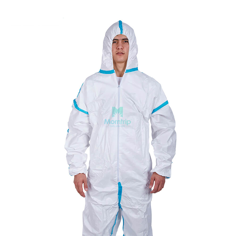 Dustproof Nonwoven Overall Safety Disposable Work Wear Anti Static Type 6 Protective Clothing