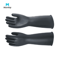 PVC Coated Chemical Resistant Gloves Reusable Elbow Length X Large Acid, Alkali & Oil Protection Heavy Duty Work Gloves 
