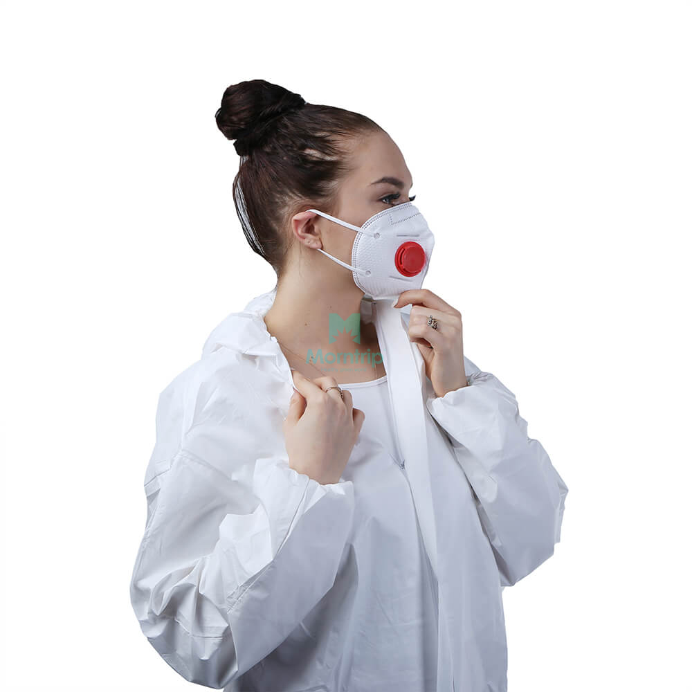 Breathable Comfortable Vertical Fold Respirator with valve