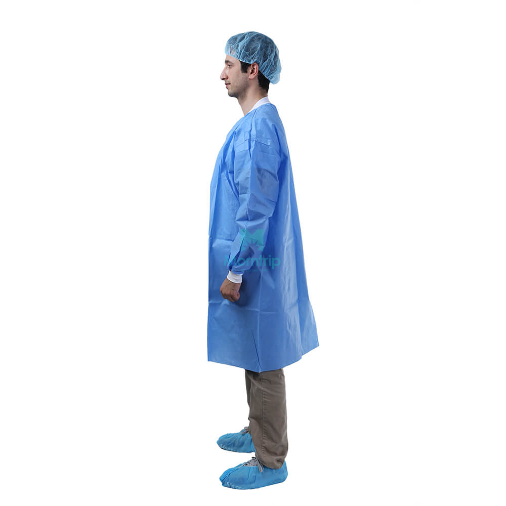 Non Woven Polypropylene Chemistry Waterproof Non Sterile Disposable Custom Lab Coat