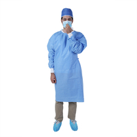 Isolation Insulation Protective Procedure Disposable Laminated Impervious Non Woven Gown with Long Sleeve