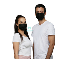 Black 3 Ply Non Woven Customized Wholesale Adjustable Protective Disposable Customized Face Mask