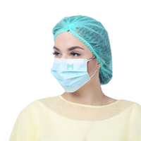 Blue Classic Style 3 Ply Non Woven Pleated Thick Protective Disposable Face Mask