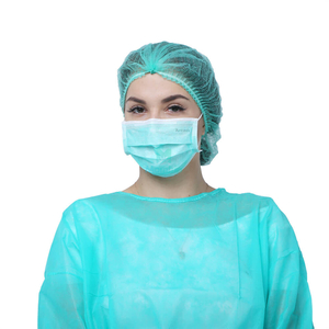 Green Earloop Pleated 3 Ply Non Woven Anti Pollen Dust Droplets Bacterial Germ Virus Hygienic Sanitary Procedure Medical Custom Disposable Face Mask