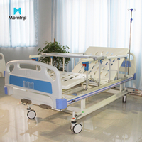 High Quality Manual Medical Hospital Flat Patient Iron Bed Wheels For Mobile Hospitals