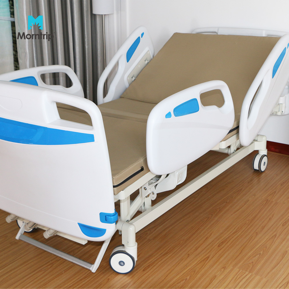 2021 New Home Care Clinic Nursing Medical Hospital Automatic Manual Cranks 3 Function Electric Bed with Bedsore Mattress