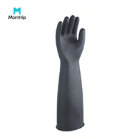 Waterproof Work Gloves for Acid Alkali Oil Protection Long Rubber Chemical Resistant Gloves for Cleaning Car Kitchen Dishwashing Gardening Industry Chemical Lab Glove