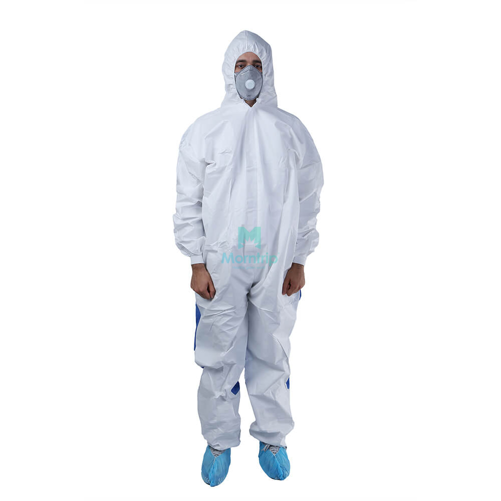 Microporous Combined with SMS Breathable Type 5 6 Hooded Dustproof Splashproof Ce Certificated Coverall Clothing