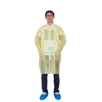 Morntrip Non Woven Breathable High Quality Disposable Long Sleeve Blue Lab Coat