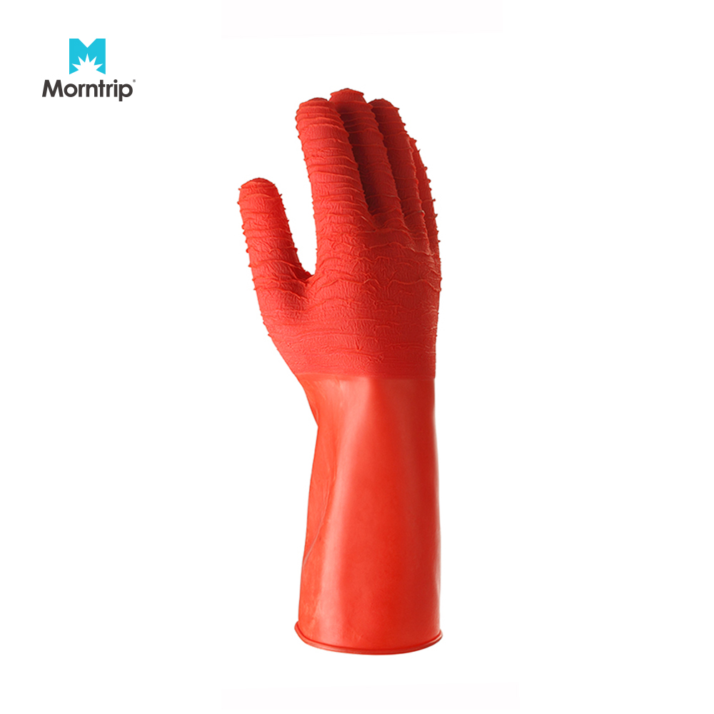 Top Quality Natural Latex Thick Heavy Duty Durable Rubber Gloves For Industrial Use
