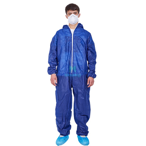 Type 5 6 Ce Certificated Splashproof Overall Suit Breathable PP Disposable Protective Clothing