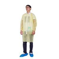 Non Woven Chemistry Lightweight Anti Static Waterproof Disposable Blue Lab Coat