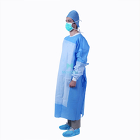 Isolation Insulation Non Woven Protective Medical Sanitary Disposable Waterproof Surgeon Gown with Long Sleeve