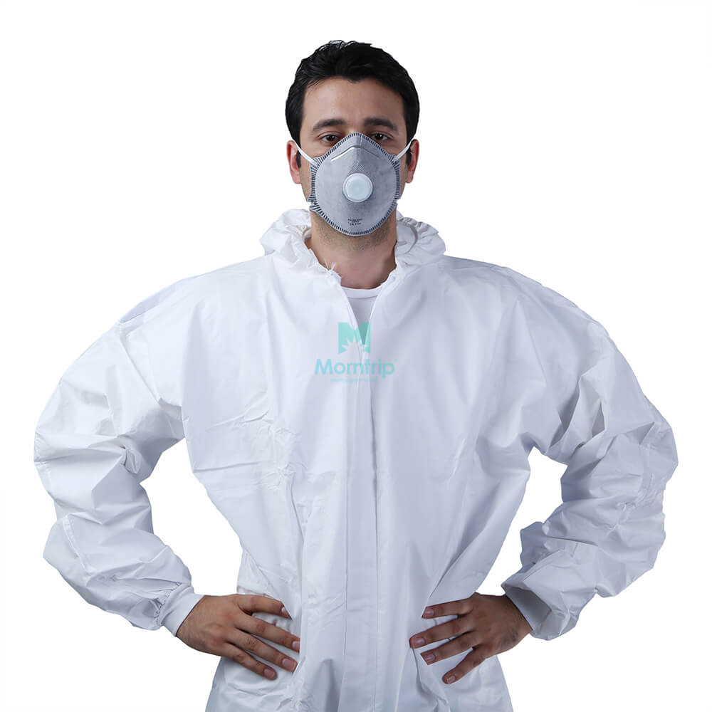 Microporous Combined with SMS Liquid Resistant Hooded Dustproof Splashproof Ce Certificated Type 6 Protective Clothing