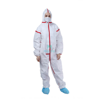 Morntrip Isolation Jumpsuit Non Woven Chemical Industrial Dust Proof Lightweight Disposable Hooded Protective Coverall 
