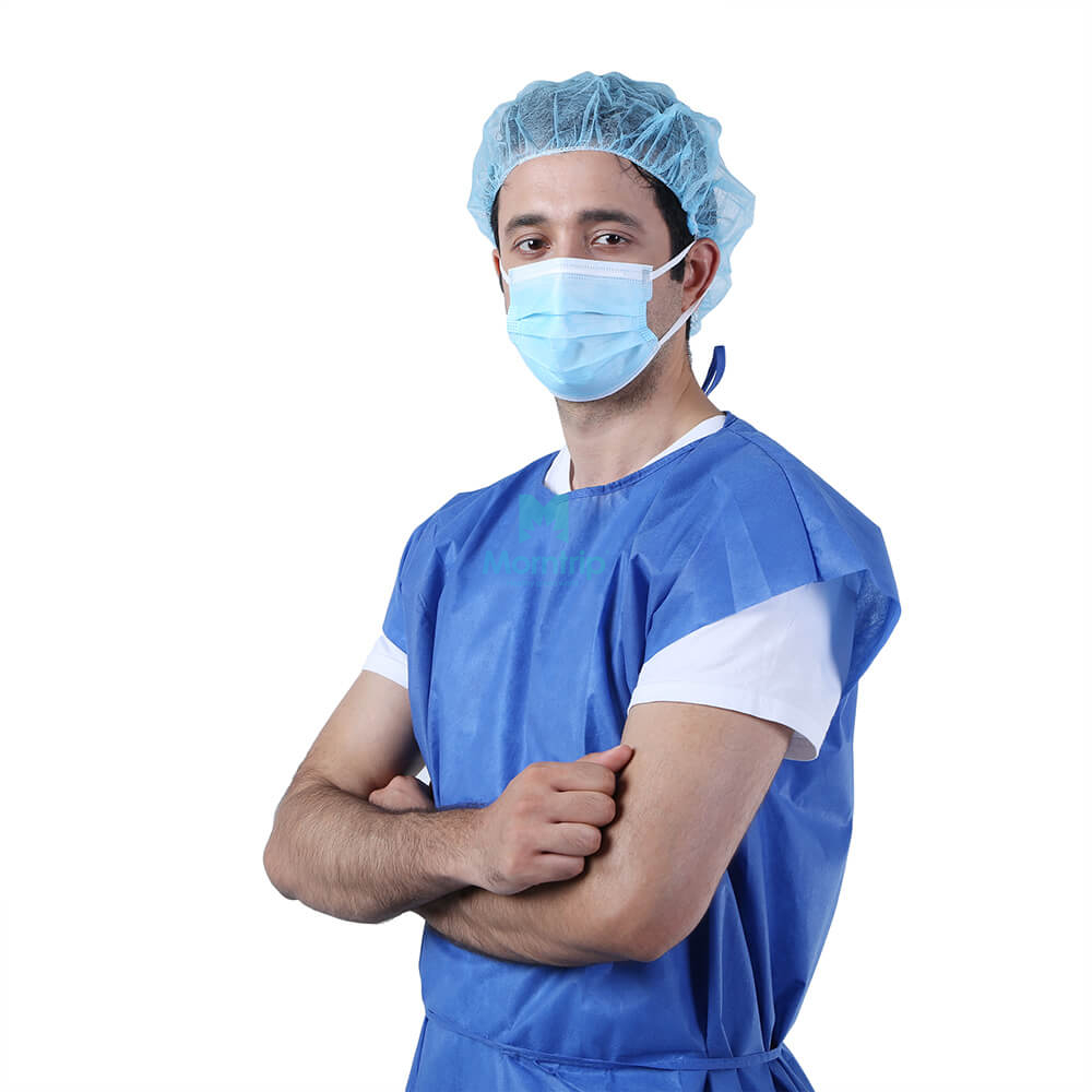 Blue Non Woven Pleat Non Sterile Procedure Anit Droplets 3 Ply Earloop Thick Impervious Protective Medical Surgical Disposable Face Mask