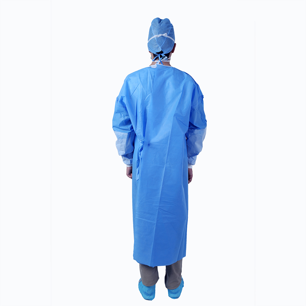 Morntrip Isolation Non Woven Polypropylene Waterproof Protective Disposable Surgical Gown with Elastic Cuffs