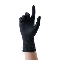 Black High Elastic Powder-Free Household Protection 100 Pcs/Box Disposable Nitrile Synthetic Gloves