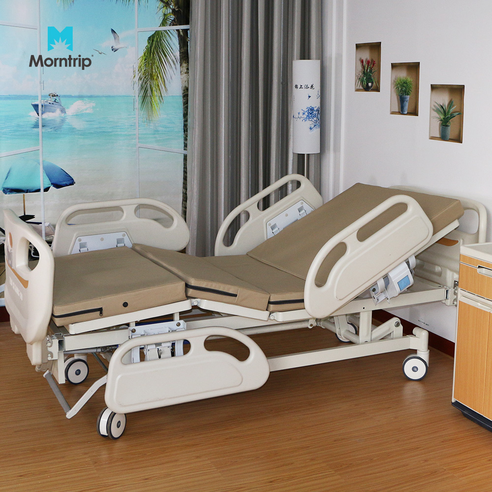 ABS Single Shake ICU Ward Room Hospital Bed  with Toilet Hole Air Bubbles Mattress with Air Pump For Bedsore Patient
