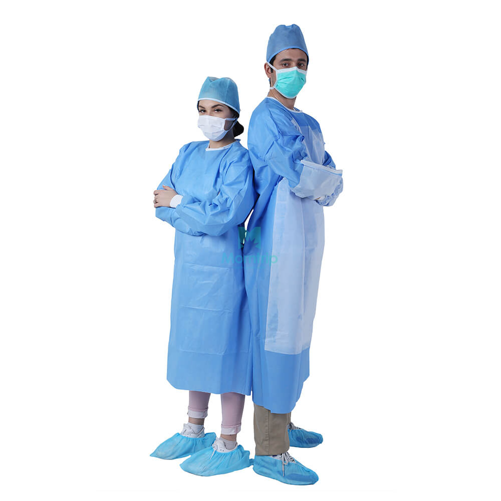 Isolation Non Woven Polypropylene Laboratoty Disposable Waterproof Laminated Surgical Gown with Long Sleeve