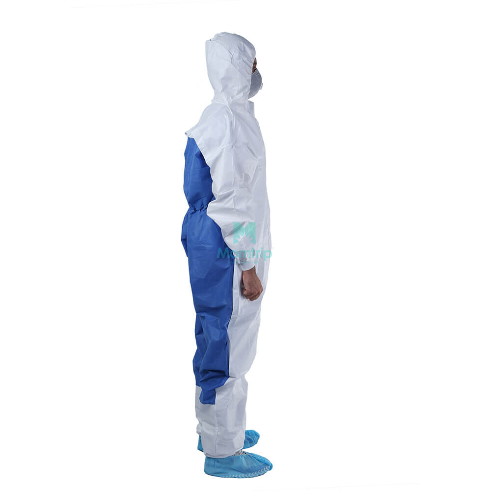 Breathable Hooded Dustproof Splashproof Ce Certificated Work Wear Coverall Protective Clothing