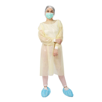 Impervious Knitted Cuffs Isolation Gown